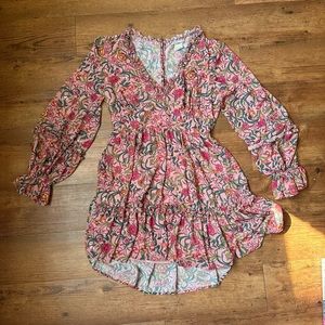 Pink floral dress